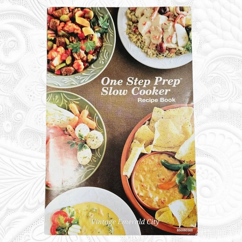 One Step Prep Slow Cooker Recipe Book English & French Language Vintage Booklet